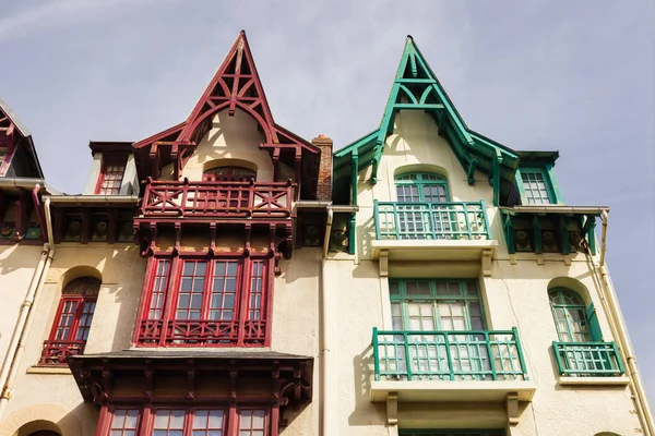 Picture Beautiful Gables Old Houses Mers Les Bains France — Stock Photo, Image