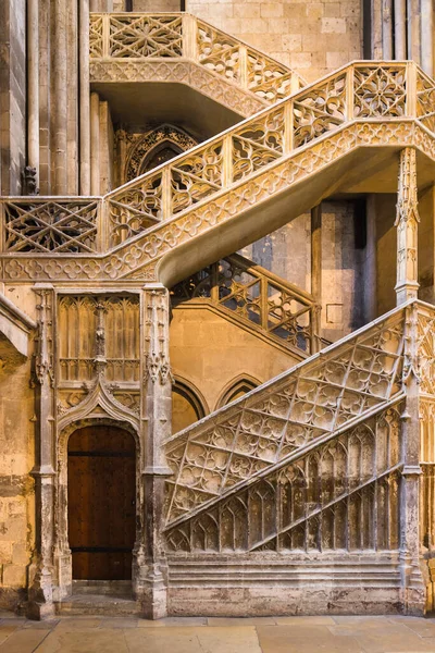 Rouen Γαλλία Οκτωβρίου 2022 Σκάλες Στο Εσωτερικό Του Καθεδρικού Ναού — Φωτογραφία Αρχείου