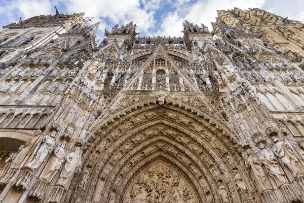 Imagen Del Portal Principal Catedral Rouen Rouen Francia — Foto de Stock