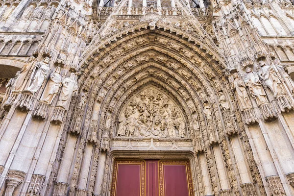 Imagen Del Portal Principal Catedral Rouen Rouen Francia — Foto de Stock