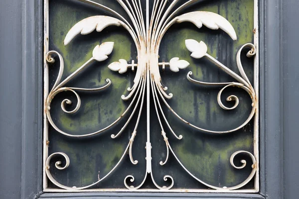 Picture Vintage Wrought Iron Ornaments Panel Old Door — Stock Photo, Image