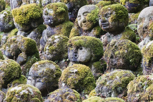 Picture Buddhist Rakan Stone Statues Otagi Nenbutsu Temple Arashiyama Kyoto — Stock Photo, Image