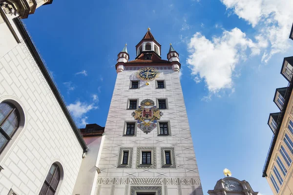 Picture Tower Old Town Hall Marienplatz Munich Bavaria Germany — Stock Photo, Image