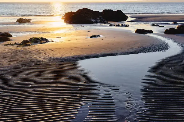 Tranquil Scene Sunset Beach Crozon Peninsula Brittany France — Stock Photo, Image