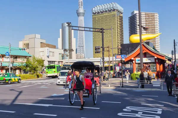 Токио Япония Апреля 2023 Года Вид Улицу Асакусы Горизонта Сумида — стоковое фото