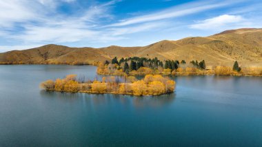 Wairepo 'nun hava manzarası, Ruataniwha Gölü, Twizel
