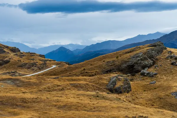 Kelvin Heights üzerinde çalışan bir geyik çiftliğinden Queenstown ve Wakatipu havzasının panoramik manzarası
