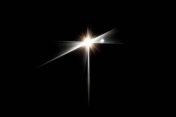 Красивые Лучевые Лучи Изолированные Черного Фона — стоковое фото