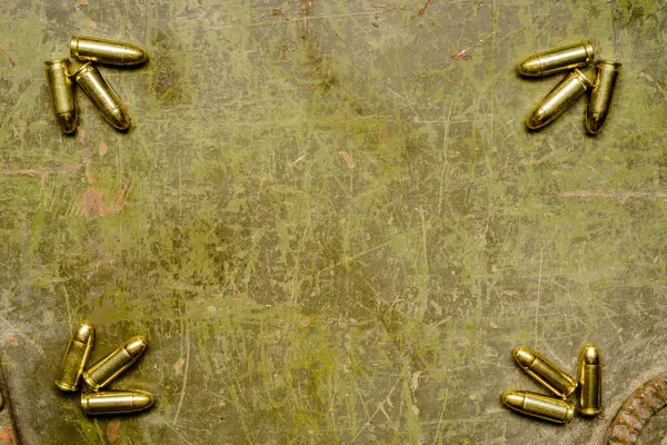 Metal Armored Steel Surface Riddled Frame Bullets Showcasing Impact Damage — Stock Photo, Image