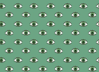 Yeşil gözlü, kusursuz desen. Düz biçimli doku.