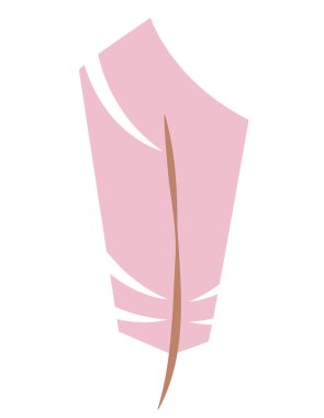 Pembe tüy düz stil. Güzel tasarım ögesi.
