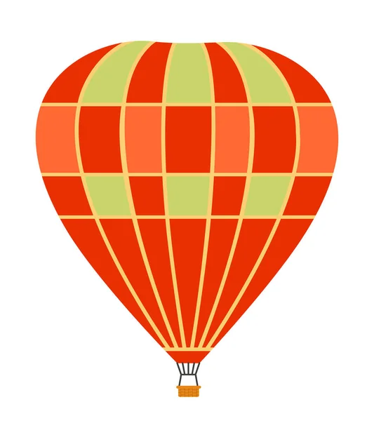 Balão Quente Transporte Retro Estilo Plano — Vetor de Stock