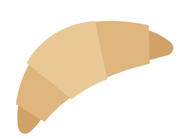 Croissant Dans Style Plat Délicieuses Pâtisseries — Image vectorielle