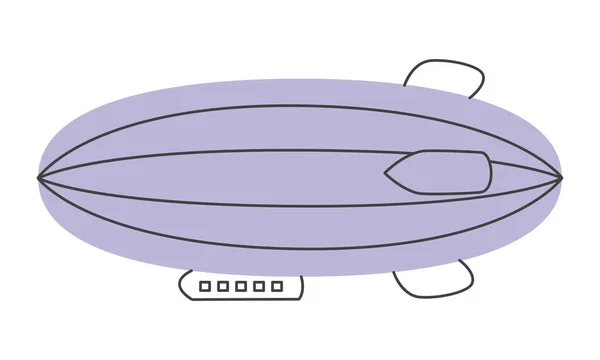 Μωβ Αερόπλοιο Στυλ Doodle Εσοδεία — Διανυσματικό Αρχείο