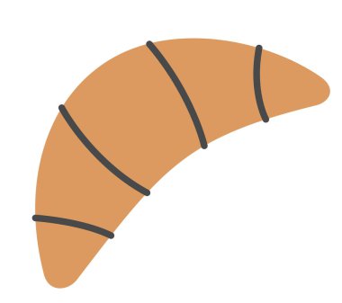 Karalama tarzında kruvasan. Lezzetli hamur işleri.