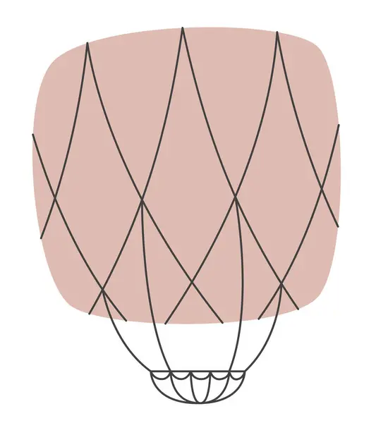 Duży Balon Powietrzny Transport Retro Stylu Bazgrołów Ilustracja Stockowa