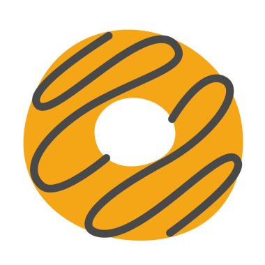 Karalama tarzında donut. Lezzetli hamur işleri.