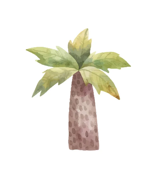 Cute Childish Clipart Palmami Drzewa Kokosowego Charakter — Zdjęcie stockowe