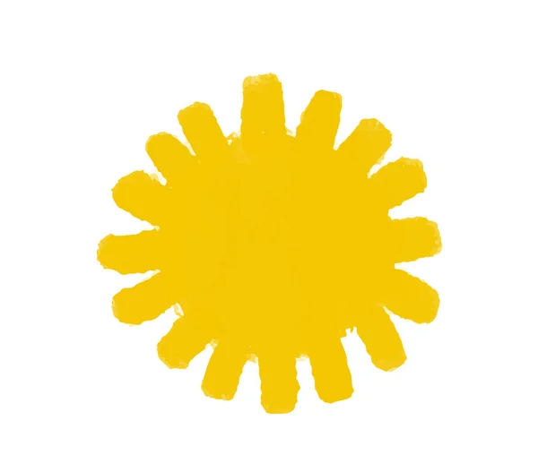 Semplice Illustrazione Solare Adesivo Design Carino Sole Baby Art Scogliera — Foto Stock