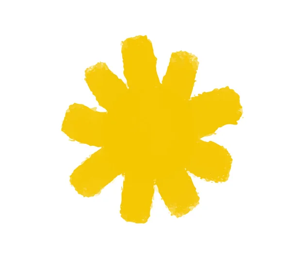Semplice Illustrazione Solare Adesivo Design Carino Sole Baby Art Scogliera — Foto Stock