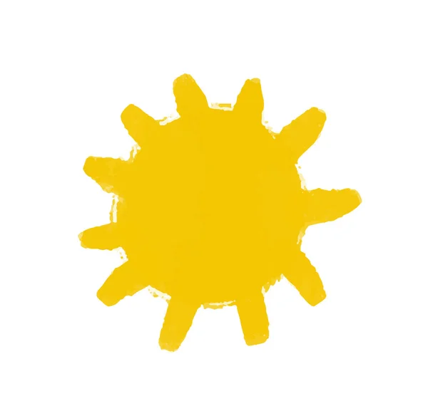 Ilustração Ensolarada Simples Adesivo Bonito Projeto Sol Baby Art Clipart — Fotografia de Stock