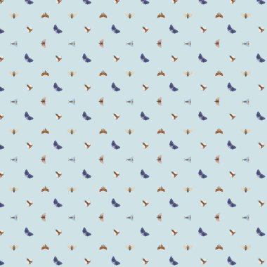 Mystical Luna güve vektör çizimleriyle kusursuz desen, sevimli çizgi film batterfly. Göksel Gece Kelebeği. Beyaz arka planda sihirli böcek. Ambalaj kağıdı, duvar sanatı, sihirli kart, davetiyeler, tişört baskısı, çıkartmalar için tasarım