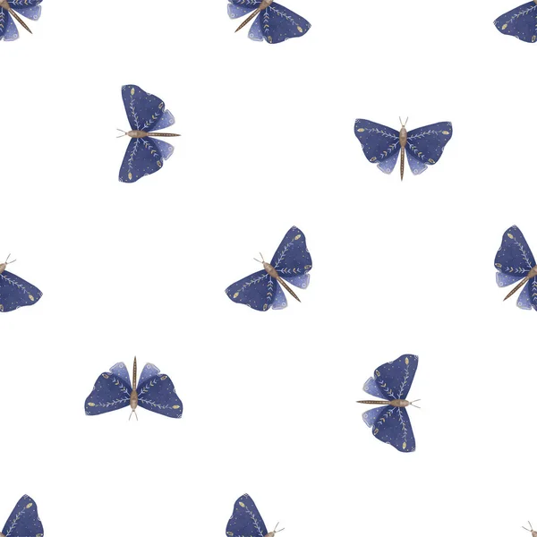 Motif Sans Couture Avec Mystical Luna Papillon Vecteur Illustrations Mignon — Photo