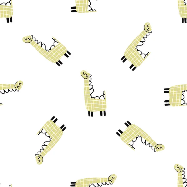 Kindlich Nahtloses Dino Muster Endloses Design Für Packpapier Mit Dinosaurier — Stockfoto