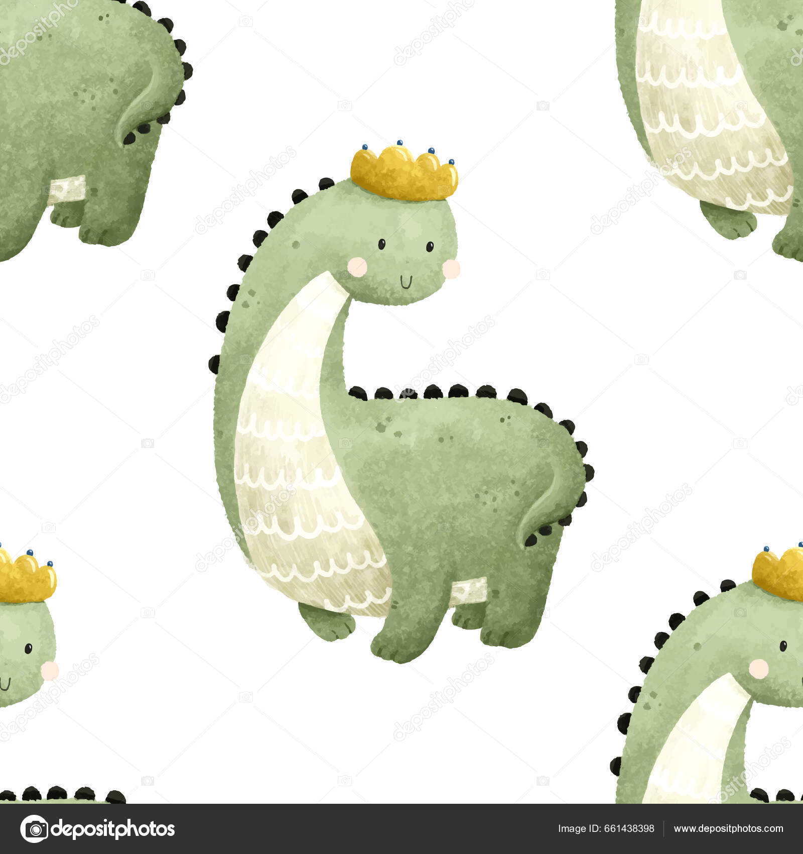 Patrón Dino Sin Costura Infantil Patrón Bebé Para Niños Con — Foto