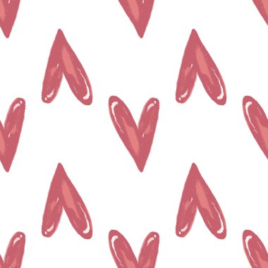Pembe kalpleri olan kusursuz bir arka plan. Sevgililer Günü. Kusursuz aşk kalp tasarımı geçmişi. Sevgililer Günü 'nde sonu gelmez bir düzen. Renkli kalpleri olan pürüzsüz bir doku..