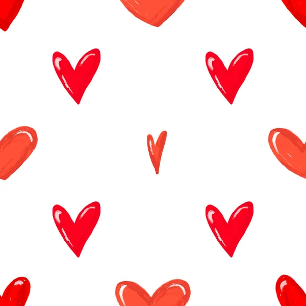 Krásné Bezešvé Pozadí Růžovými Srdci Valentýn Bezešvé Láska Srdce Design — Stock fotografie