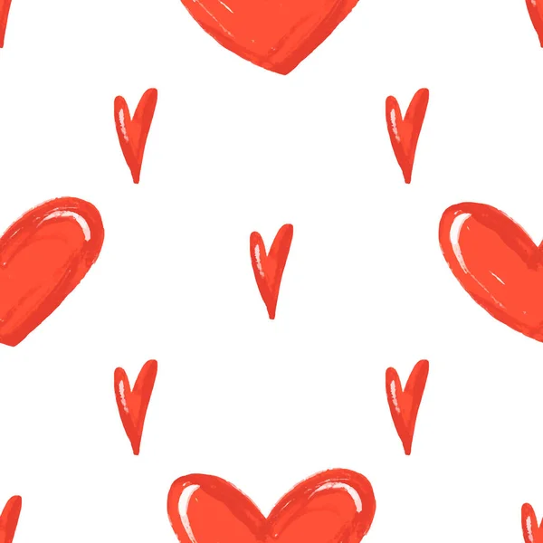 Beautiful Seamless Background Pink Hearts Valentine Day Seamless Love Heart — Stock Photo, Image