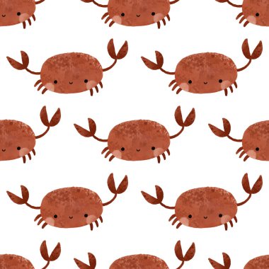 Deniz altı yaşamı ile kusursuz bir desen. Balıklar ve diğer hayvanlar. Denizin altında, derin sularda. Çocuksu basit tasarım