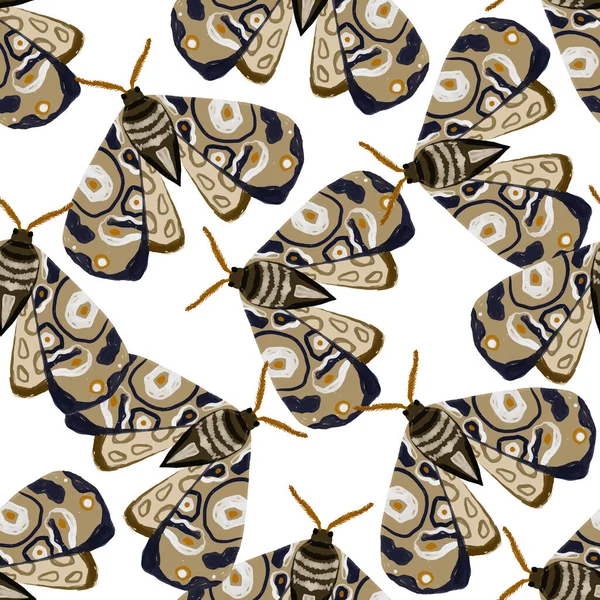 Pintado Mano Patrón Inconsútil Colorido Con Batterflies Fondo Mosca Lindo — Foto de Stock