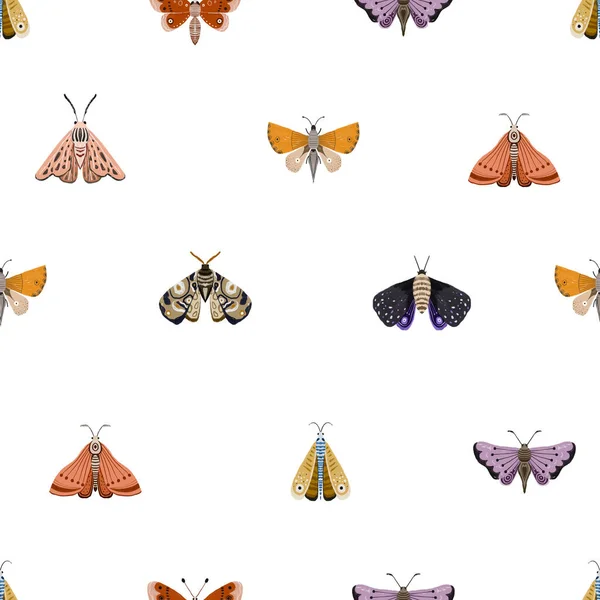 Ручная Роспись Красочный Бесшовный Узор Batterflies Баттерфляем Милый Бесконечный Дизайн — стоковое фото