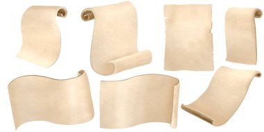 Eski bir kağıt. Çarşaflar hazır, koleksiyon. El boyası retro boş kurusıkı. Kağıt sayfa