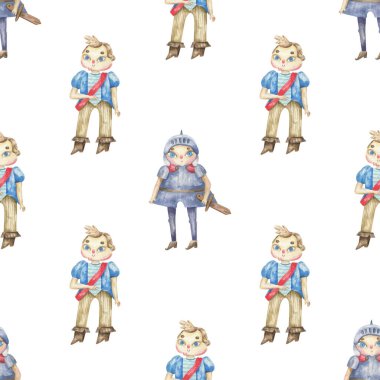 Peri masalı bir şövalyeyle, kılıçla ve yakışıklı bir prensle kusursuz bir düzen. Kraliyet düzeni. Prensesler için kusursuz bir arka plan. Çocuk çizimi