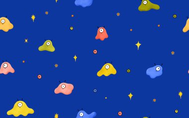 Uzaylılarla kusursuz bir düzen. Çocukların komik sümükleri ve renkli gözleri. Tepegöz ve uzaydaki uzaylılar. Çocuk odası için parlak bir geçmiş, kıyafetler, davetiye