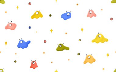 Uzaylılarla kusursuz bir düzen. Çocukların komik sümükleri ve renkli gözleri. Tepegöz ve uzaydaki uzaylılar. Çocuk odası için parlak bir geçmiş, kıyafetler, davetiye