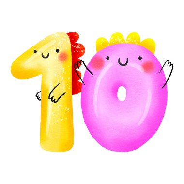 Dinozor gibi 10 numaralı komik çizgi film. Cirfra on dino. Canavarlar. Bebek duşu görüntüsü alıyorum. Bebek ay dönümü kartı. Kreş baskısı