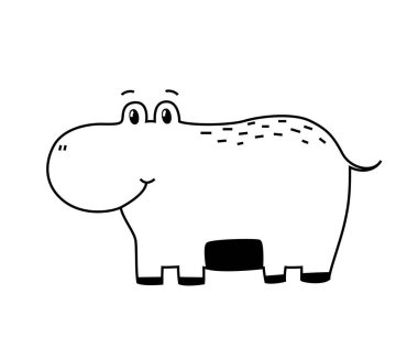 Savannah hayvanları. Vahşi yaşam. El çizimi çizimi. Afrika