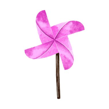 Bebek oyuncakları değirmeni. Yeni doğmuş oyuncaklar. İzole edilmiş arkaplanda elle çizilmiş suluboya çizimi