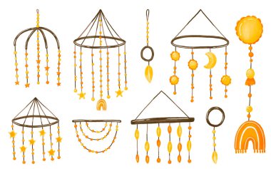 Yeni doğan bebek odası için cep telefonu hazır. İyi geceler suluboya çizimi