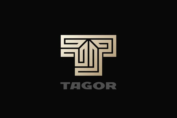 Surel Logo Monogram Loop Templat Vektor Gaya Takhingga Luxury Fashion - Stok Vektor