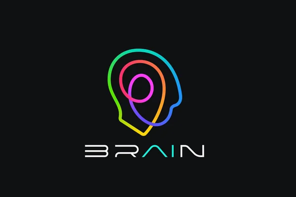 Intelligence Artificielle Logo Human Head Face Colorful Design Modèle Vectoriel — Image vectorielle