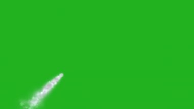 Roket hareketi yolu yeşil ekran hareket grafikleri