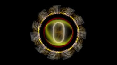 Siyah arkaplanda dijital numaraları olan zamanlayıcı