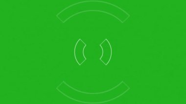 Semi circles from center green screen motion graphics