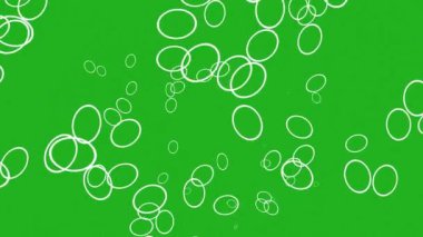 Rings moving up green screen motion graphics