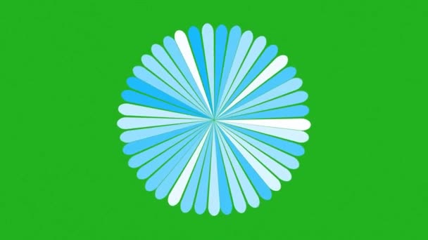 Spinnrad Mit Blütenblättern Green Screen Motion Graphics — Stockvideo